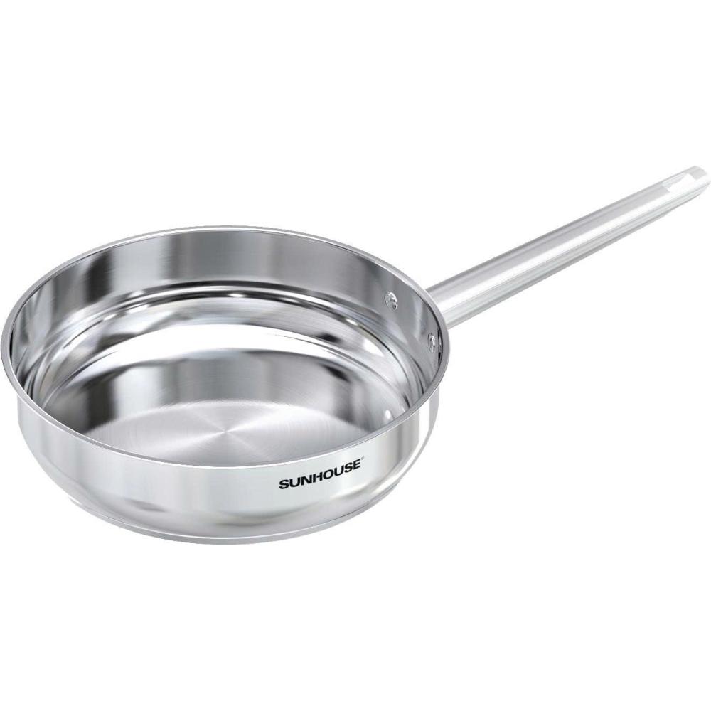 image:imageSunhouse 8 Inch TriPly Stainless Steel Frying Pan WholeClad No Coatings Skillet with Staycool Handle for Cooking Durable amp Oven Safe to 500F Dishwasher Safe Compatible with All CooktopsFRY PAN Pro
